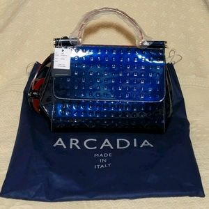 ARCADIA PATENT LEATHER SATCHEL HANDBAG NWT